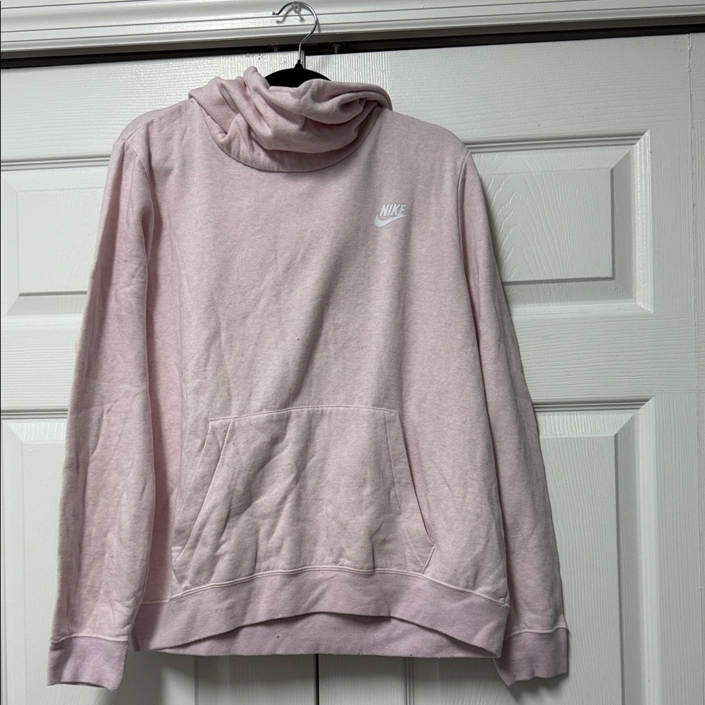 Nike Women's Light Pink Cowl Neck Sweater